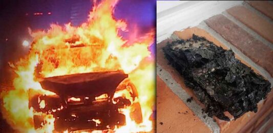 Celular causa incêndio em carro
