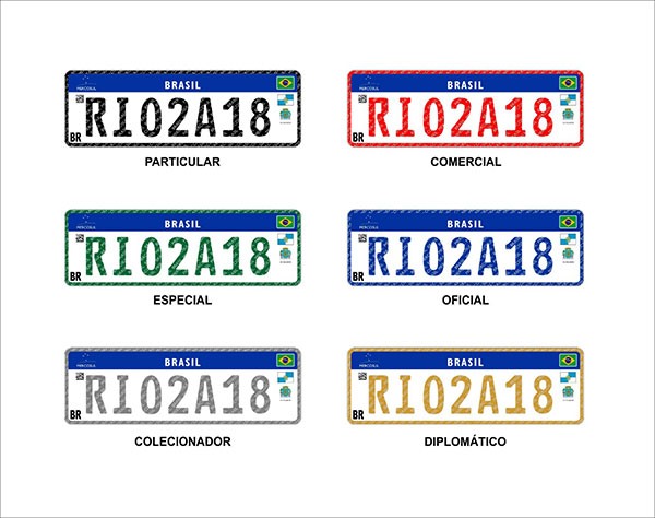 Carros do RIO começam a receber as novas Placas padrão Mercosul 2
