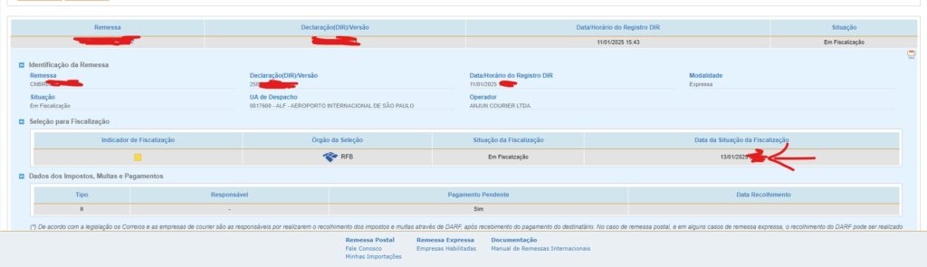 desembaraço aduaneiro sem sucesso receita federal