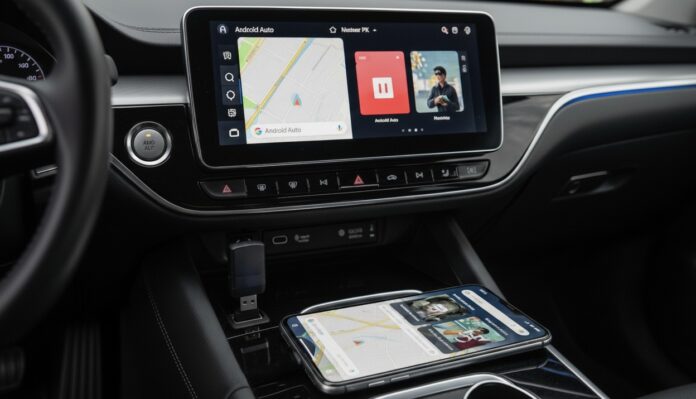 melhro adaptador para android auto sem fio e carplay sem fio