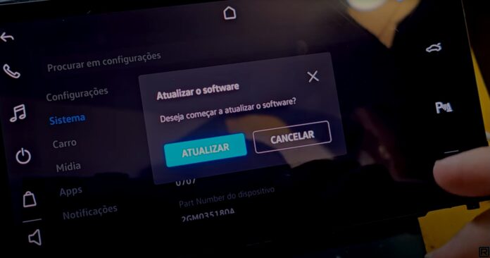 como funcionam as atualizações da central multimidia do tcross, nivus e taos