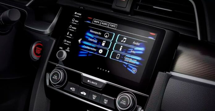 conserto central multimidia honda civic 10th